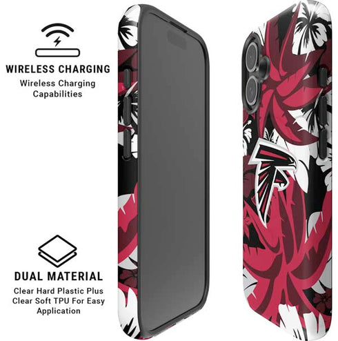 NFL Atlanta Falcons Tropical Print iPhone 16 Plus Magsafe Impact Case